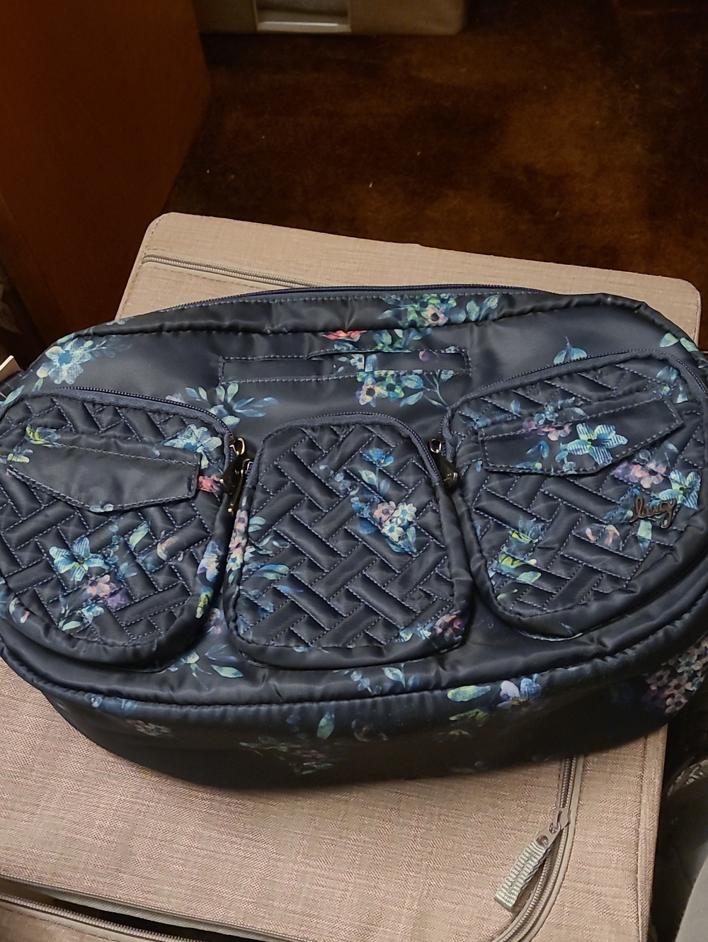Lug Railcar, In Bouquet Navy, NWT